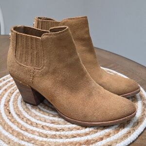 Steve Madden Tinker Leather Chunky Hell Boot In Camel, Size 9